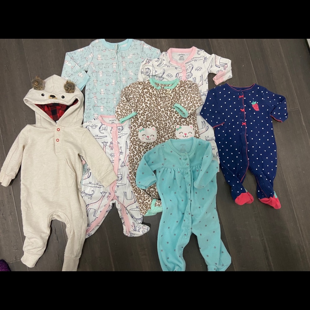 7 pack footie pjs